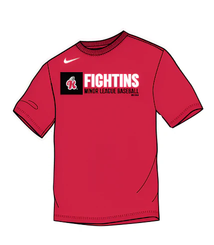 Nike Core Cotton Red Fightins Minor League Baseball Tee